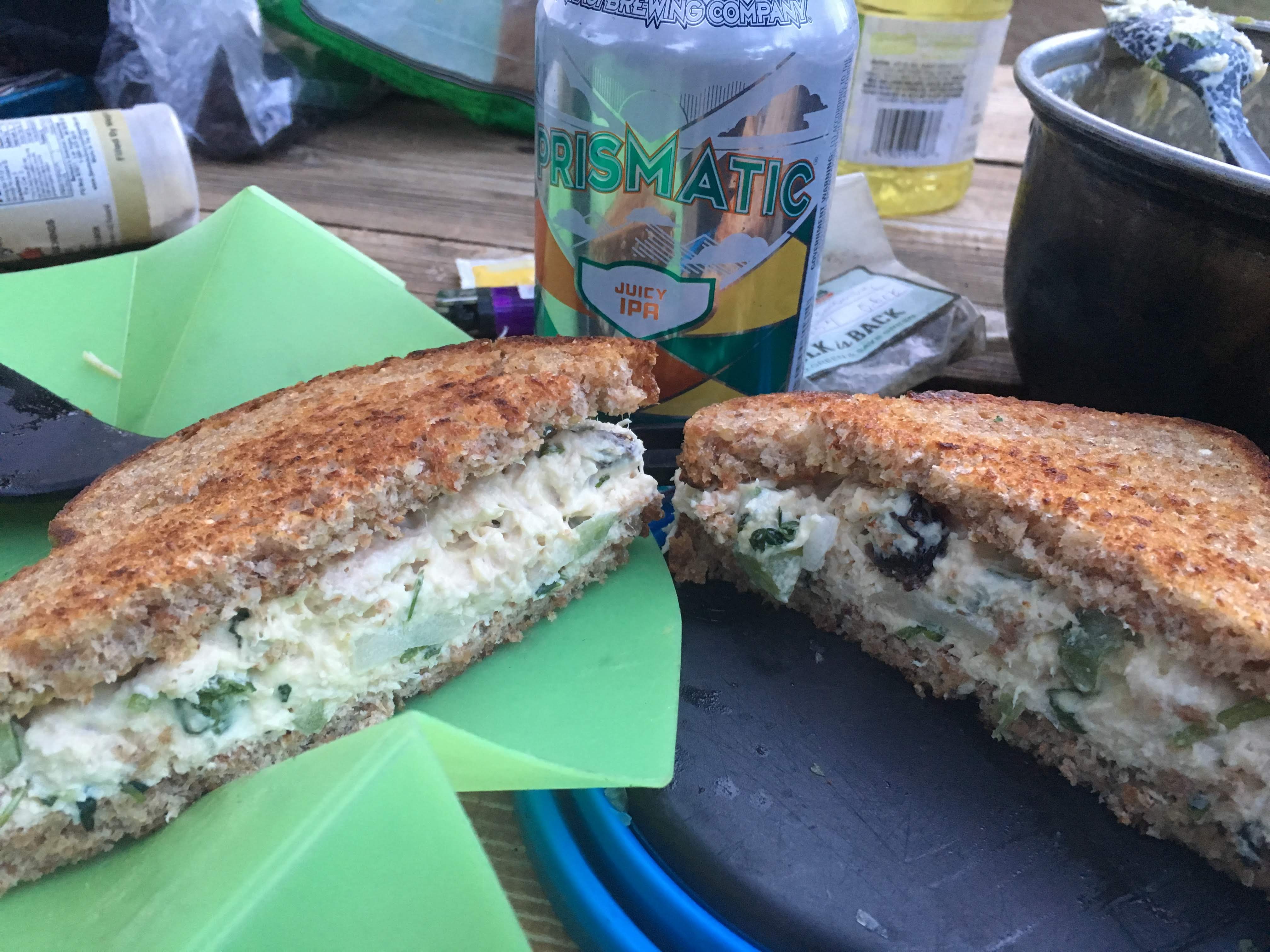 We had some innovations in our camp cooking at Smith Rock. We made chicken salad sandwiches.