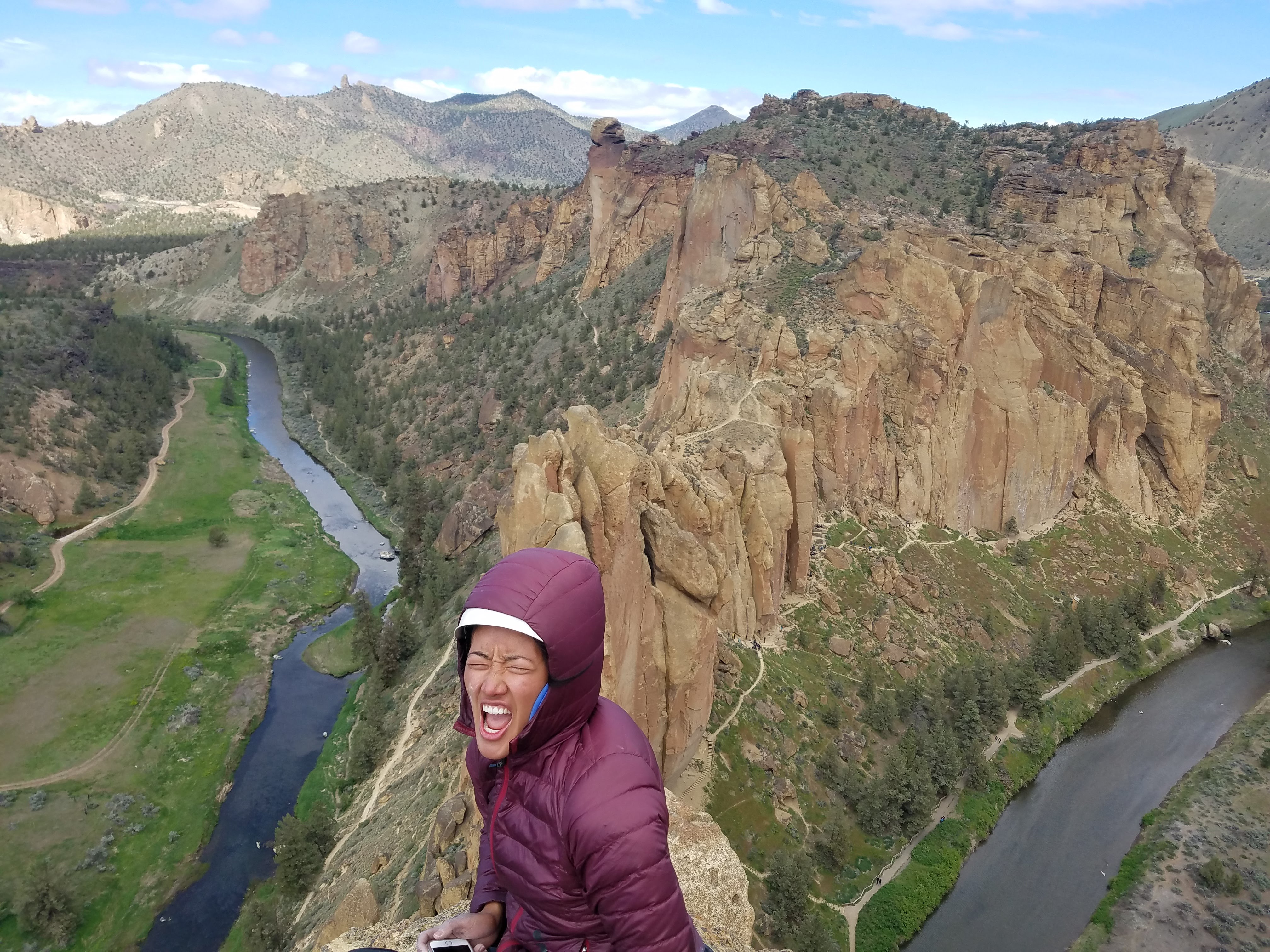 We did an easy multipitch sport climb called Wherever I May Roam (great name and great climb!). The wind blowing super cold, making it feel a little more epic.