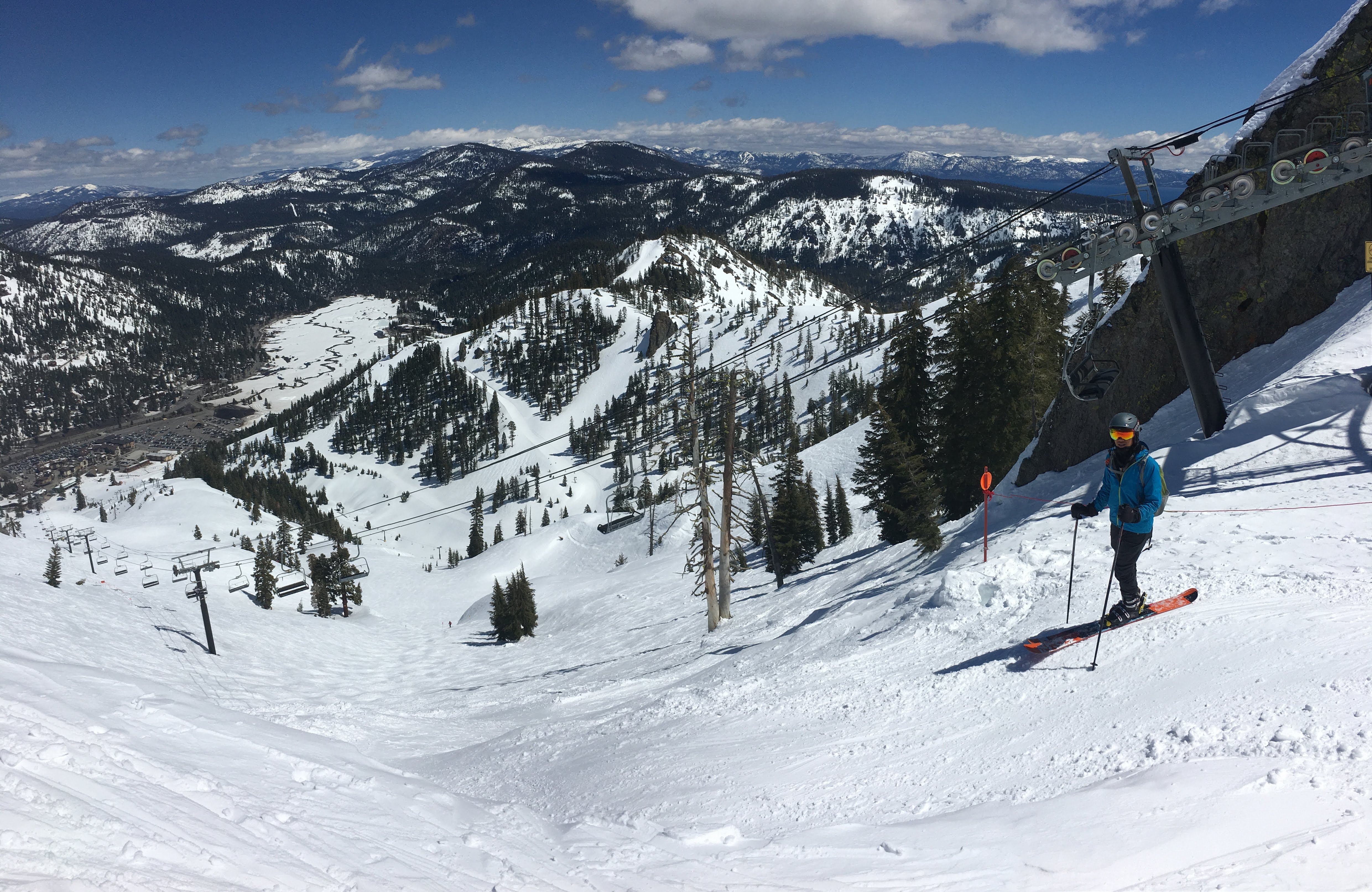 Looking down to the base of Squaw.