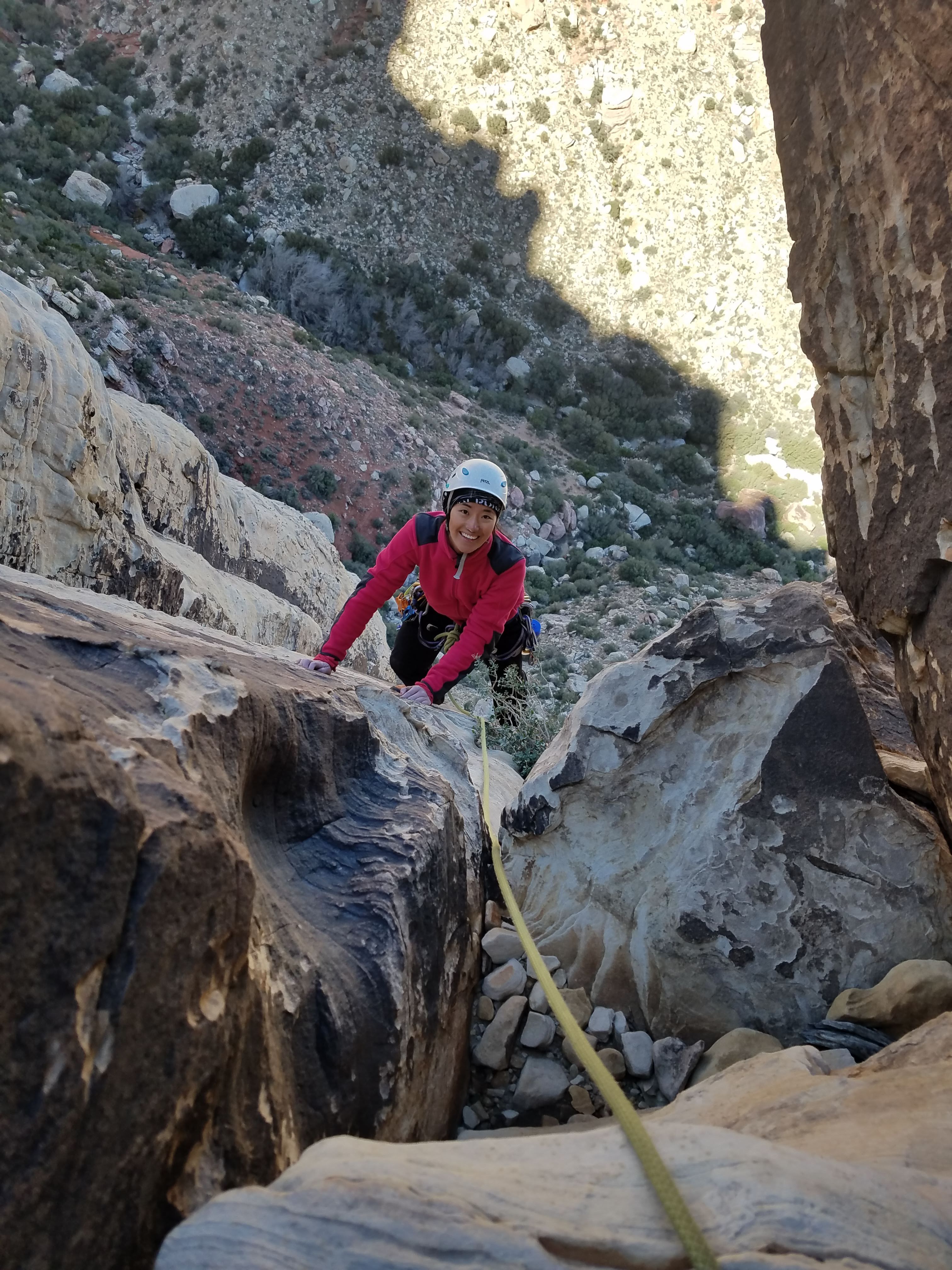 Climbing on Trihardral.