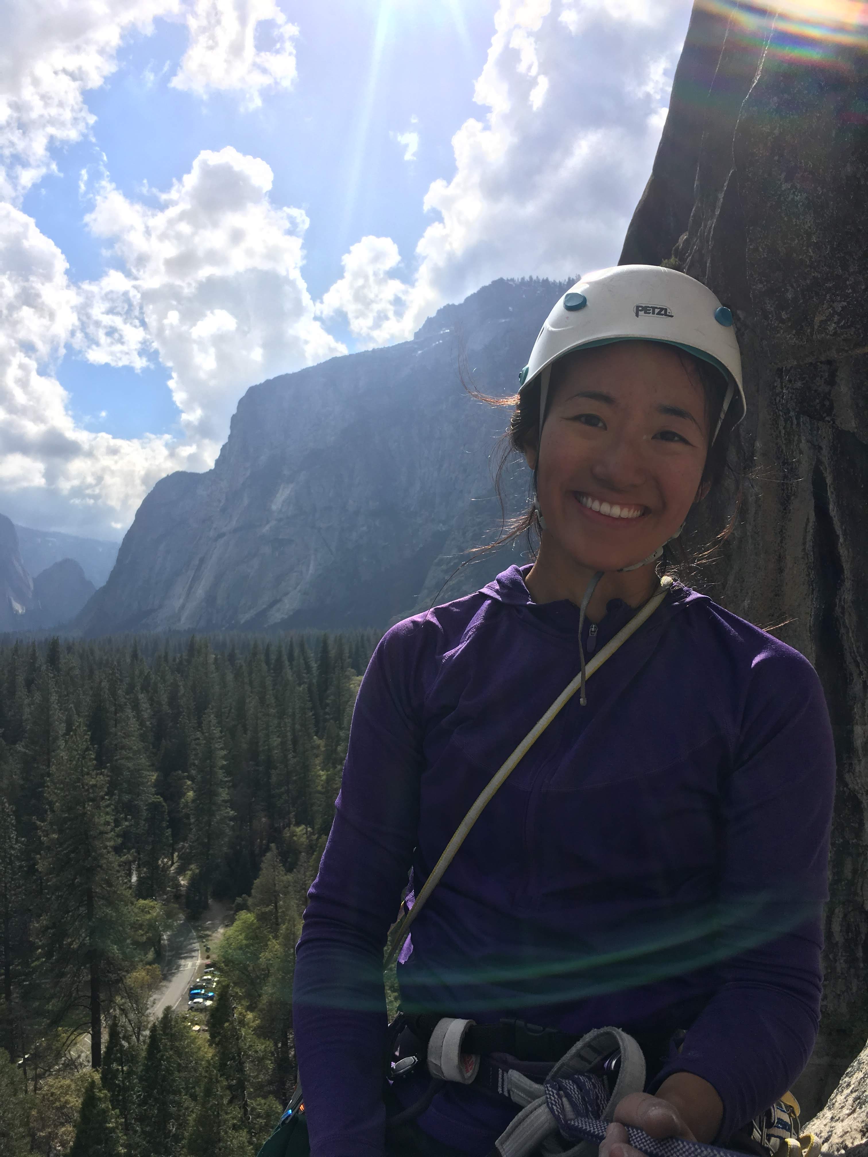 I think this was taken from the top of Bishop Terrace, a great 5.8 crack climb that Geoff lead.