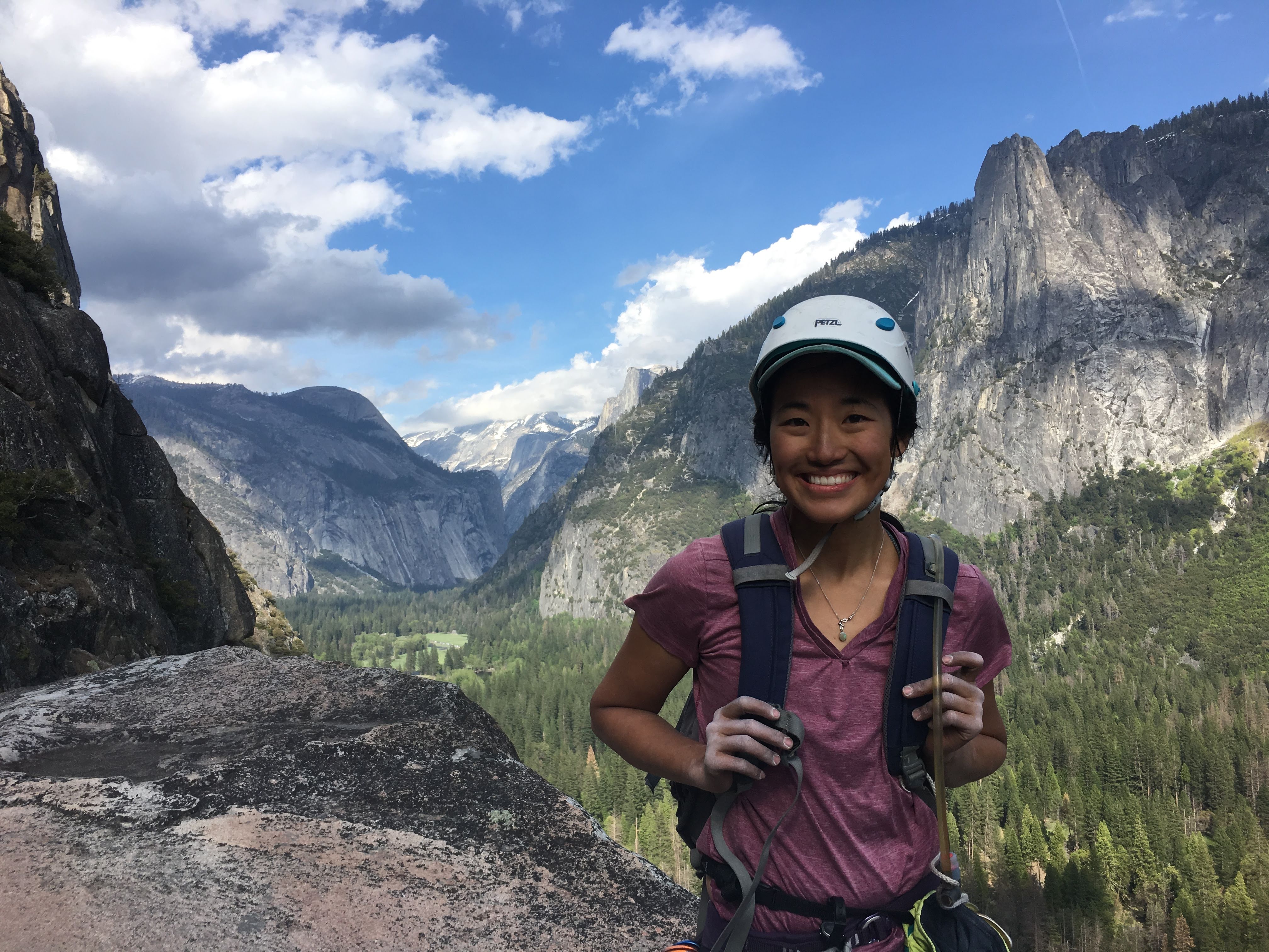 Our last day climbing at Yosemite, we climbed Nutcracker, a five pitch route which was originally climbed with only stoppers. We did it in six pitches, with cams.