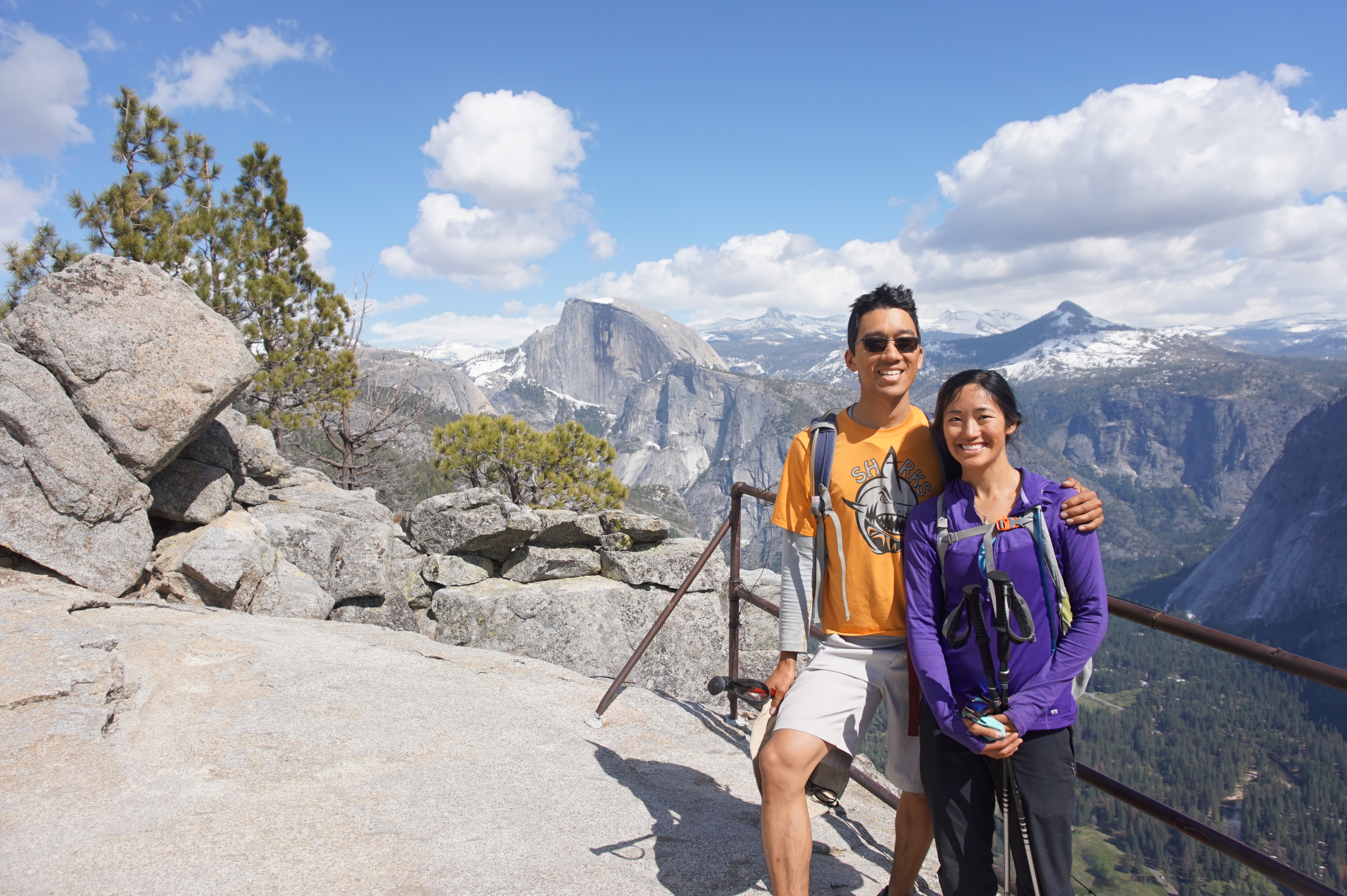 Us at Yosemite Point, above Yosemite Falls.